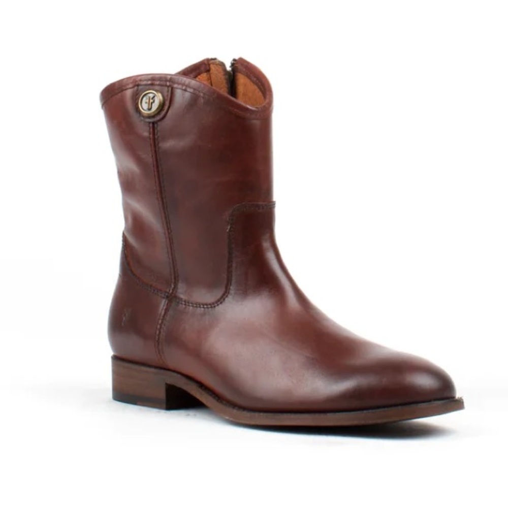 Frye Melissa Leather Button Short Bootie